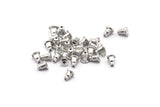 Silver Earring Stopper, 300 Silver Tone Aluminum Earring Back Stopper, Earnest (5.5x4.5mm) ( A0392 )