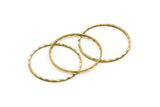Elegant Circle Finding, 24 Raw Brass Circles (25mm) A0594