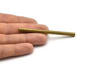 Brass Choker Findings, 5 Raw Brass Industrial Extra Long Tube Findings, (80x5mm)  D0186