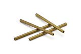 Brass Choker Findings, 5 Raw Brass Industrial Extra Long Tube Findings, (80x5mm)  D0186
