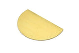 Semi Circle Blank, Raw Brass Semi Circle Blanks, (38x24x0.80) N0458