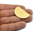 Semi Circle Blank, Raw Brass Semi Circle Blanks, (38x24x0.80) N0458