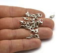Silver Parrot Clasp, 50 Silver Brass Nickel Free Brass Clasps, Findings (10mm) B0068