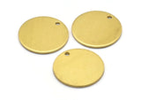 Shiny Brass Round Tag, Raw Brass Stamping Tags (20x1mm) D0382--n0661