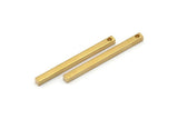 Raw Brass Bar, 12 Raw Brass Bars,Charms (2.5x2.5x35mm) D0237