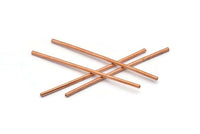 Copper Tube Beads - 30 Raw Copper Tube Beads (2x65mm)    D0366