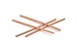 Copper Tube Beads - 30 Raw Copper Tube Beads (2x65mm)    D0366