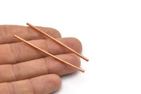 Copper Tube Beads - 30 Raw Copper Tube Beads (2x65mm)    D0366