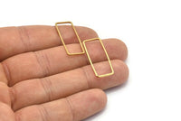Pirinç Dikdörtgen Konnektör, 50 Ham Pirinç Dikdörtgen Konnektör (11,4x30,2x0,8 mm) D0330