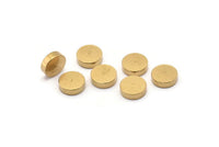 Thick Cut Discs, 10 Raw Brass Round Discs (10x3mm) D0370