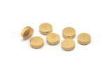 Thick Cut Discs, 10 Raw Brass Round Discs (10x3mm) D0370