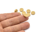 Thick Cut Discs, 10 Raw Brass Round Discs (10x3mm) D0370