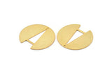 Gold Round Charm, 2 Textured Gold Plated Brass Round Charms With 1 Hole, Earrings, Pendants, Findings (25x24x0.80mm) D950 Q0861