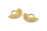 Yarım Daire Kolye, 2 Altın Kaplama Pirinç Yarım Daire Kolye (28x19mm) A0741 Q0495
