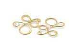 Gold Irregular Charm, 2 Gold Plated Brass Irregular Charms Without Hole, Findings (36x29mm) D1635