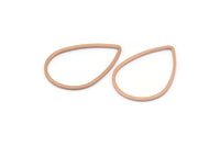 Gül Altın Damla Konnektörü, 12 Gül Altın Kaplama Pirinç Damla Konnektörü (25x17mm) Bs 1126 Q0434