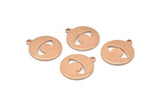 Rose Gold Eye Charm, 4 Rose Gold Plated Brass Eye Charms With 1 Loop, Pendants, Earrings (17x15x1mm) D947 Q0865