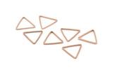 Gül Altın Üçgen Charm, 24 Gül Altın Kaplama Pirinç Açık Üçgen Yüzük Charm (14x0,6x0,9 mm) D0067 Q0617
