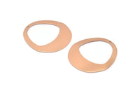 Rose Gold Drop Charm, Rose Gold Plated Brass Drop Charms With 1 Hole, Earrings, Findings (38x40x0.80mm) D1230 Q0915