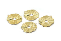 Gold Sun Charm, 8 Gold Plated Brass Sun Charms With 1 Loop, Findings, Earrings (19x18mm) D1198 Q0932