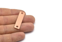 Copper Personalized Bar, 24 Raw Copper Stamping Blanks  (10x40x0.80)  D0517