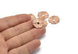 Rose Gold Sun Charm, 8 Rose Gold Plated Brass Sun Charms With 1 Loop, Findings, Earrings (19x18mm) D1198 Q0932