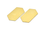 Brass Hexagon Blanks, 8 Raw Brass Hexagon Blanks (23x44.5x1mm) D0507