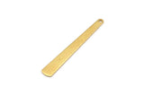 Brass Necklace Bar, 24 Raw Brass Stamping Necklace Blanks With 1 Hole (43x6x3x0.80mm) D0583