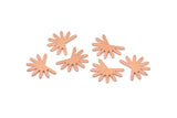 Copper Sun Blank, 24 Raw Copper Sun Blanks, Copper Findings (11x15x0.80mm) M02359