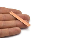 Copper Customized Name Bar, 10 Raw Copper Stamping Connector, Blanks 2 Holes (54x7x0.80mm) D0468