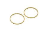 Brass Circle Connectors, 24 Raw Brass Textured Circle Connectors (21x0.8x1mm) BS 1748