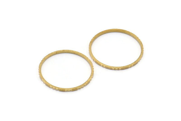 Pirinç Daire Konnektörleri, 24 Ham Pirinç Dokulu Daire Konnektör (19x0,8x1 mm) BS 1747