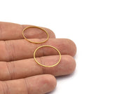 Pirinç Daire Konnektörleri, 24 Ham Pirinç Dokulu Daire Konnektör (22x0,8x1 mm) BS 1746