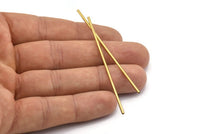 70mm Brass Tubes - 50 Raw Brass Tube Beads, Necklace Tubes, Minimalist Findings, Bracelet Crafts (1.5x70mm) BS 1788