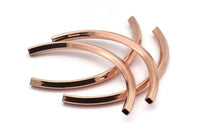 Rose Gold Tube, Square Oval Rose Gold Plated Tubes (95x5x5mm) Sq20 BRC275 Q0197