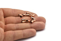 Rose Gold Tassel End Caps, 12 Rose Gold Plated End Cap, Cord Tips, Cord Ends (9x4mm) Cap 7 B0017 Q0215