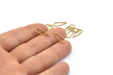 Pirinç Damla Bağlantı Parçası, 100 Ham Pirinç Damla Bağlantı Parçası (14x5,5x1x0,5 mm) BS 1847