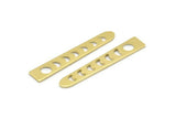 Brass Moon Blank, 24 Raw Brass Moon Phases Stamping Blanks (35x6x5x0.80mm) M02341