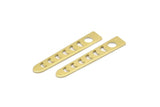 Brass Moon Blank, 24 Raw Brass Moon Phases Stamping Blanks (35x6x5x0.80mm) M02341