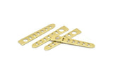 Brass Moon Blank, 24 Raw Brass Moon Phases Stamping Blanks (35x6x5x0.80mm) M02341