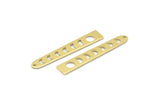 Brass Moon Charm, 24 Raw Brass Moon Phases Charms With 1 Hole (35x6x5x0.80mm) M02343