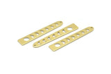 Brass Moon Charm, 24 Raw Brass Moon Phases Charms With 1 Hole (35x6x5x0.80mm) M02343