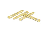 Brass Moon Charm, 24 Raw Brass Moon Phases Charms With 1 Hole (35x6x5x0.80mm) M02343