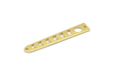 Brass Moon Charm, 24 Raw Brass Moon Phases Charms With 2 Holes (35x6x5x0.80mm) M02344