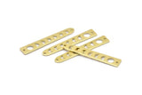 Brass Moon Charm, 24 Raw Brass Moon Phases Charms With 2 Holes (35x6x5x0.80mm) M02344