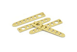 Brass Moon Charm, 24 Textured Raw Brass Moon Phases Charms With 1 Hole (35x6x5x0.80mm) M02347
