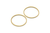 Brass Circle Connectors, 24 Raw Brass Textured Circle Connectors (22x0.8x1mm) BS 2072
