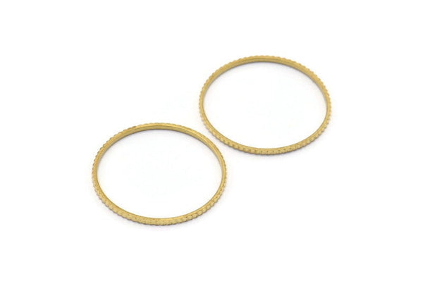 Pirinç Daire Konnektörleri, 24 Ham Pirinç Dokulu Daire Konnektör (22x0,8x1 mm) BS 2072