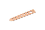 Copper Moon Charm, 24 Raw Copper Moon Charms With 1 Hole (35x6x5x0.80mm) M02350