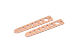 Copper Moon Charm, 24 Raw Copper Moon Charms With 1 Hole (35x6x5x0.80mm) M02350
